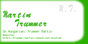 martin trummer business card